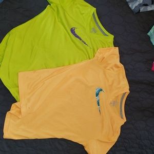 2 nike dri-fit tshirts,  youth large
